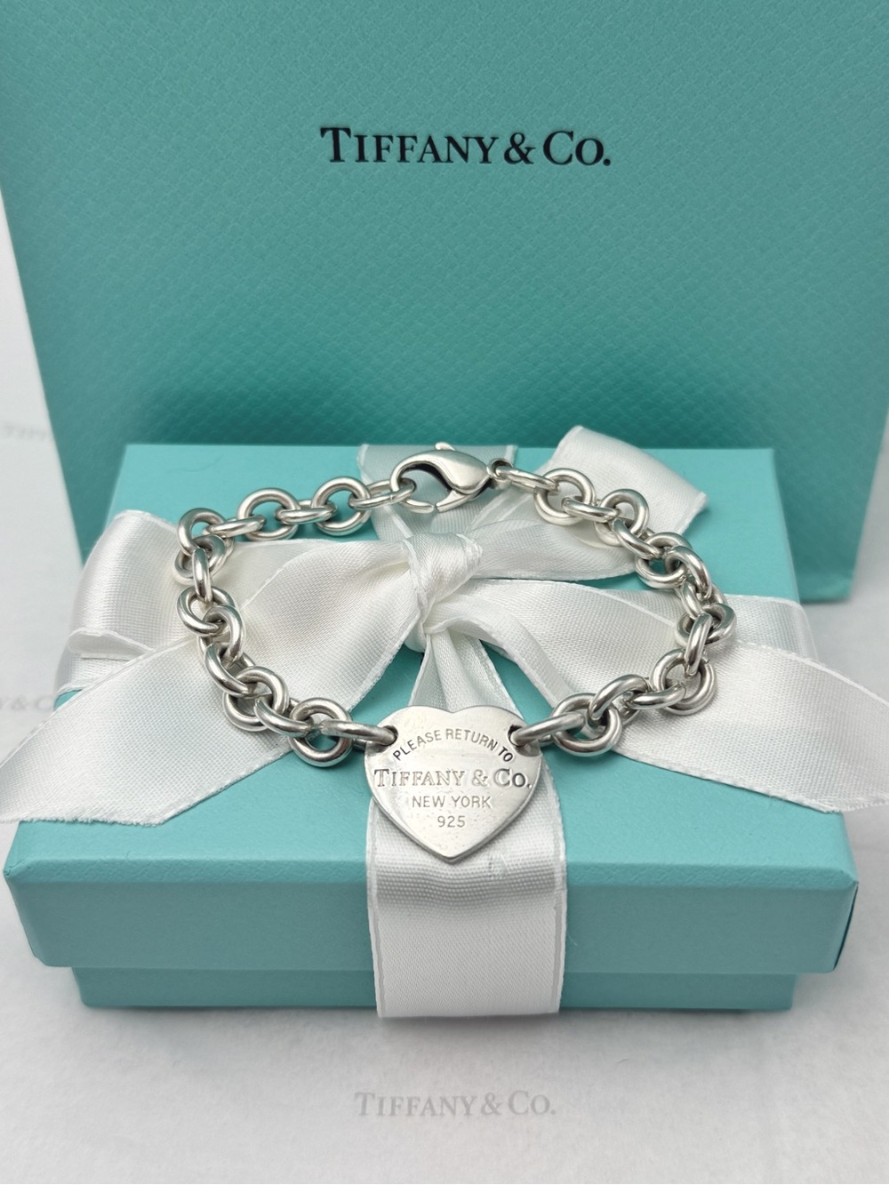 Tiffany & Co. Return to Tiffany Heart Tag Bracelet Sterling Silver 925 Gift Box